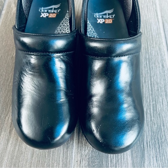 Dansko XP 2.0 Black Leather Slip On Clogs Shoes Size 38 US 7-7.5 - Picture 12 of 14